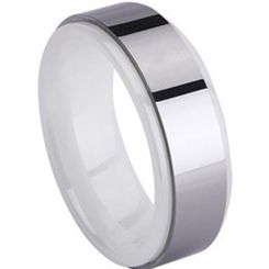 COI Titanium Ring With Ceramic-744(Size:US5.5/#US6.5/7/10)