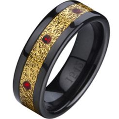 COI Black Titanium Ring - 874A(Size:US10.5)