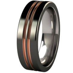 COI Titanium Two Tone Ring-928(Size:US9)