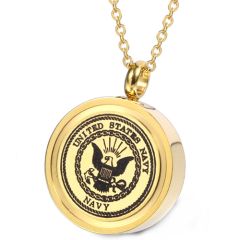 ***COI Titanium Gold Tone/Silver United States Navy/Army/Air Force/Firefighter/Police Officer/Marine Corps Pendant-00042BB
