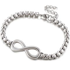 ***COI Titanium Infinity Bracelet With Steel Clasp(Length: 8.86 inches)-00102BB