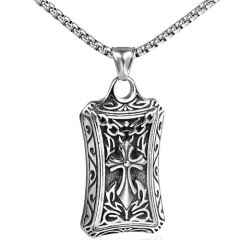 ***COI Titanium Black/Gold Tone/Silver Celtic Cross Pendant-00103BB