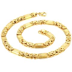 *COI Titanium Gold Tone/Silver Celtic Bracelet/Necklace With Steel Clasp(Length: 8.27 inches/22.05 inches)-00134BB