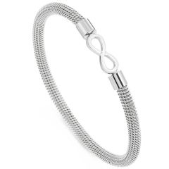 ***COI Titanium Black/Gold Tone/Silver Infinity Bracelet With Steel Clasp(Length: 7.67 inches)-00164BB
