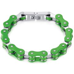 ***COI Titanium Green Ceramic Bracelet With Steel Clasp(Length: 8.46 inches)-00282BB