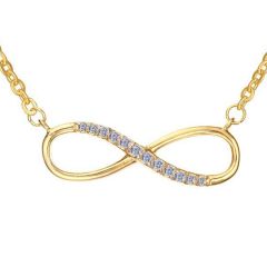 ***COI Gold Tone Titanium Infinity Necklace(Length: 19.68 inches)-00305BB