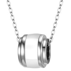 ***COI Titanium Red/White Ceramic Pendant-00311BB