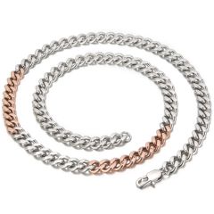 ***COI Titanium Rose Silver Necklace(Length: 21.25 inches)-00314BB