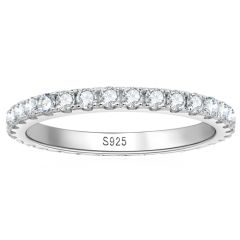 ***COI Sterling Silver 925 Eternity Ring With Moissanite-00370BB