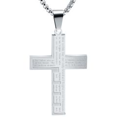***COI Titanium Cross Prayer Pendant-00427BB