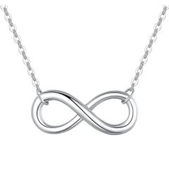 ***COI Titanium Gold Tone/Silver Infinity Necklace(Length:19.68 inches)-00455BB