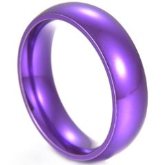 ***COI Purple Titanium Dome Court Ring-01068BB