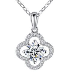 ***COI Sterling Silver 925 1 Carat Solitaire Moissanite Pendant-01102BB