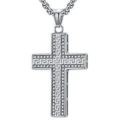 ***COI Titanium Black/Gold Tone/Silver Celtic Cross Pendant With Cubic Zirconia-01154BB