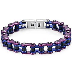 ***COI Titanium Ceramic Bracelet With Steel Clasp(Length: 9.05 inches)-01164BB