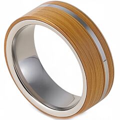 ***COI Titanium Ring With Koa Wood-01212BB