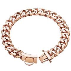 ***COI Titanium Black/Rose/Silver Necklace With Steel Clasp(Length: 26.0 inches)-01253BB