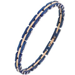 ***COI Titanium Blue Rose Bracelet With Steel Clasp(Length: 8.85 inches)-01304BB