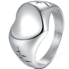 ***COI Titanium Heartbeat & Heart Ring-01367BB