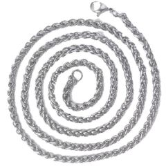 ***COI Titanium Necklace With Stainless Steel Clasp(Length: 19.68 inches)-01448BB