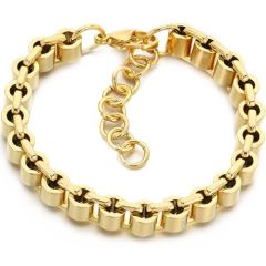 ***COI Titanium Black/Gold Tone/Silver Bracelet With Steel Clasp(Length: 8.66 inches)-01492BB