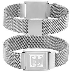 ***COI Titanium Black/Gold Tone/Silver Eagle Bracelet With Steel Clasp(Length: 8.27 inches)-01745BB