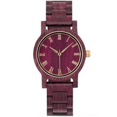 COI Black Titanium Koa Wood Watch With Steel Clasp(Length: 8.07 inches)-01774BB