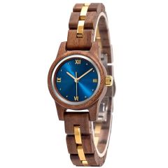 COI Gold Tone Titanium Koa Wood Abalone Shell Watch With Steel Clasp(Length: 8.50 inches)-01784BB