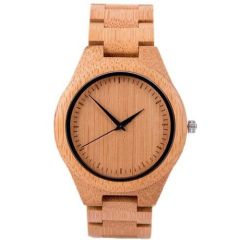 COI Black Titanium Koa Wood Watch With Steel Clasp(Length: 8.07 inches)-01805BB