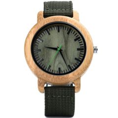 COI Titanium Koa Wood Genuine Leather Watch With Steel Clasp(Length: 8.66 inches)-01822BB
