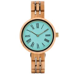 COI Titanium Koa Wood Watch With Steel Clasp(Length: 8.07 inches)-01856BB