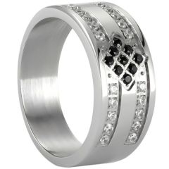 ***COI Titanium Ring With Cubic Zirconia-01948BB