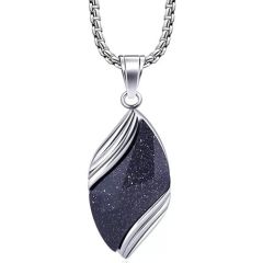 ***COI Titanium Black Meteorite Pendant-01989BB