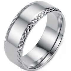 ****COI Titanium Black/Gold Tone/Silver Couple Wedding Ring-02266BB