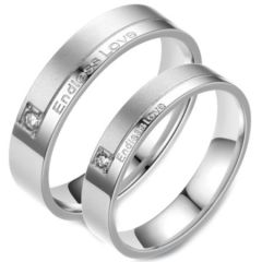 **COI Titanium Endless Love Ring With Cubic Zirconia-7020AA