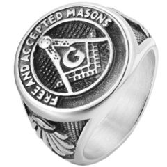 **COI Titanium Masonic Freemason Signet Ring-7090