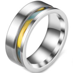 **COI Titanium Abalone Shell Ring-7130