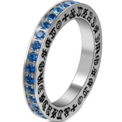 **COI Titanium Ring With Blue/Red Cubic Zirconia-7155