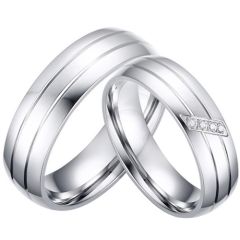 **COI Titanium Couple Wedding Band Ring-7169