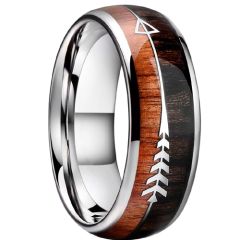 **COI Titanium Wood Dome Court Ring With Arrows-7379BB