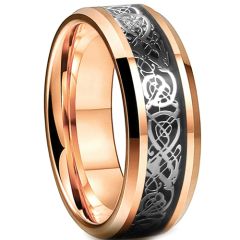 **COI Rose Titanium Dragon Beveled Edges Ring-7458BB