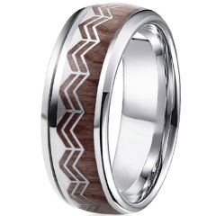 **COI Titanium Ring With Wood-7478BBA
