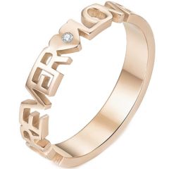 **COI Rose Titanium Forever Love Ring With Genuine Diamond CTTW: 0.005ct-7516BB