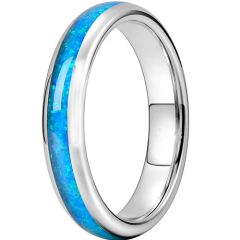**COI Titanium Crushed Opal Dome Court Ring-7563BB