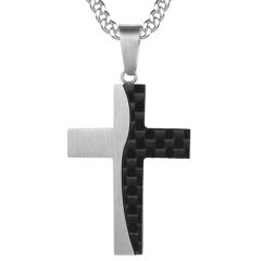 COI Titanium Pendant With Carbon Fiber-7684BB