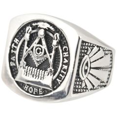 **COI Titanium Masonic Freemason Ring-7987BB
