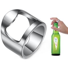 **COI Titanium Black/Gold Tone/Silver Bottle Opener Ring-8002BB