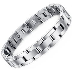 COI Titanium Bracelet With Steel Clasp(Length: 9.05 inches)-8521BB