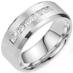 **COI Titanium Ring With Cubic Zirconia-8637BB