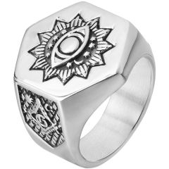 **COI Titanium Masonic Freemason Ring-8649BB